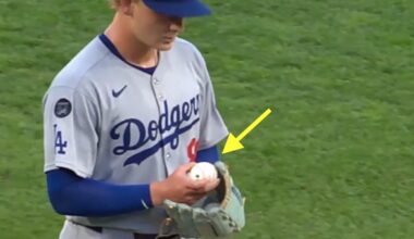 Dodgers pitcher accused of pulling shady move with opponent's first career hit ball
