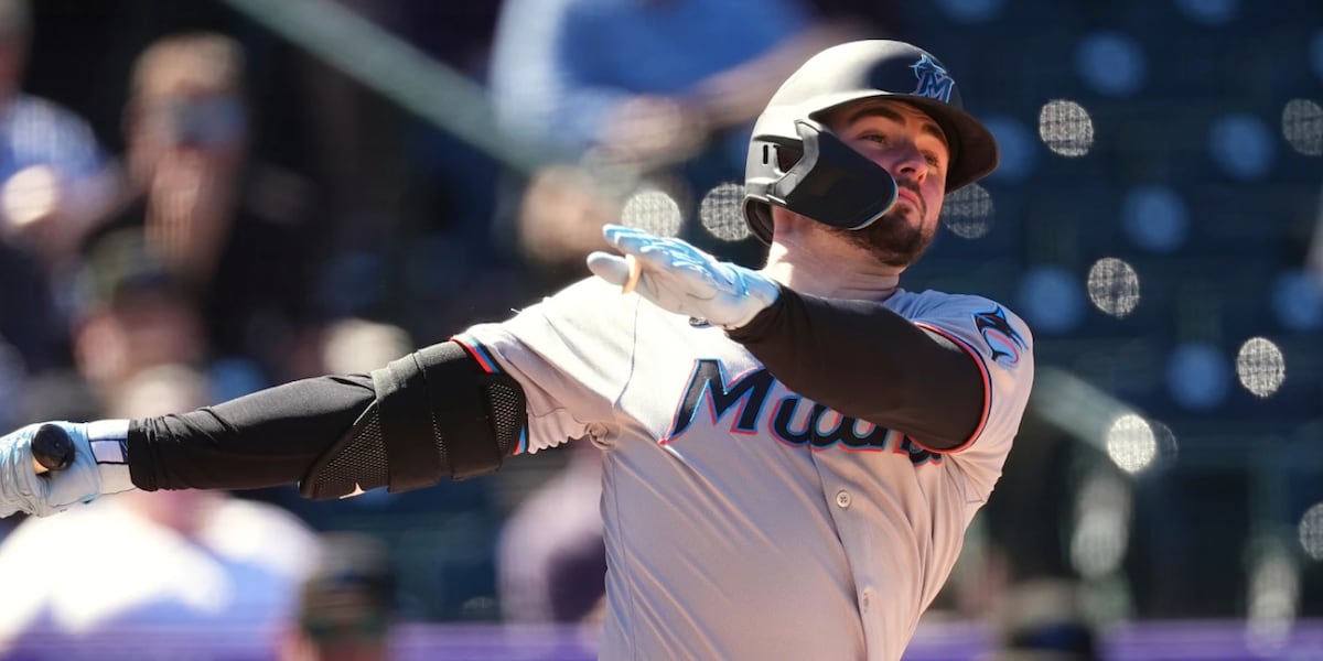 Arkansas State alum Liam Hicks had 4 RBI Thursday in Marlins win