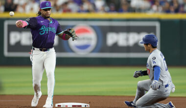 Infielder Ketel Marte #4 of the Arizona Diamondbacks...