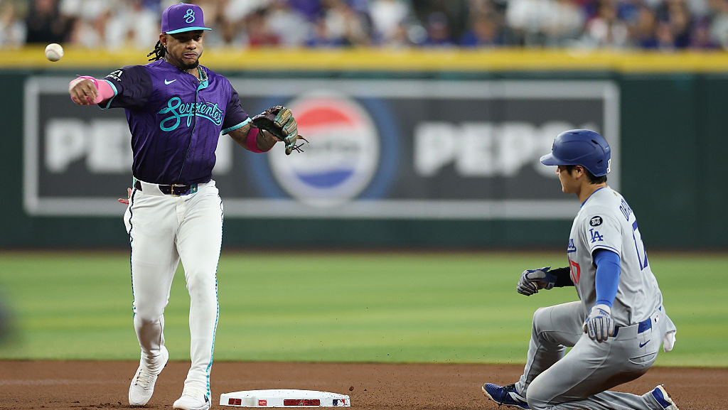 Infielder Ketel Marte #4 of the Arizona Diamondbacks...
