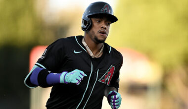 Ketel Marte #4 of the Arizona Diamondbacks...