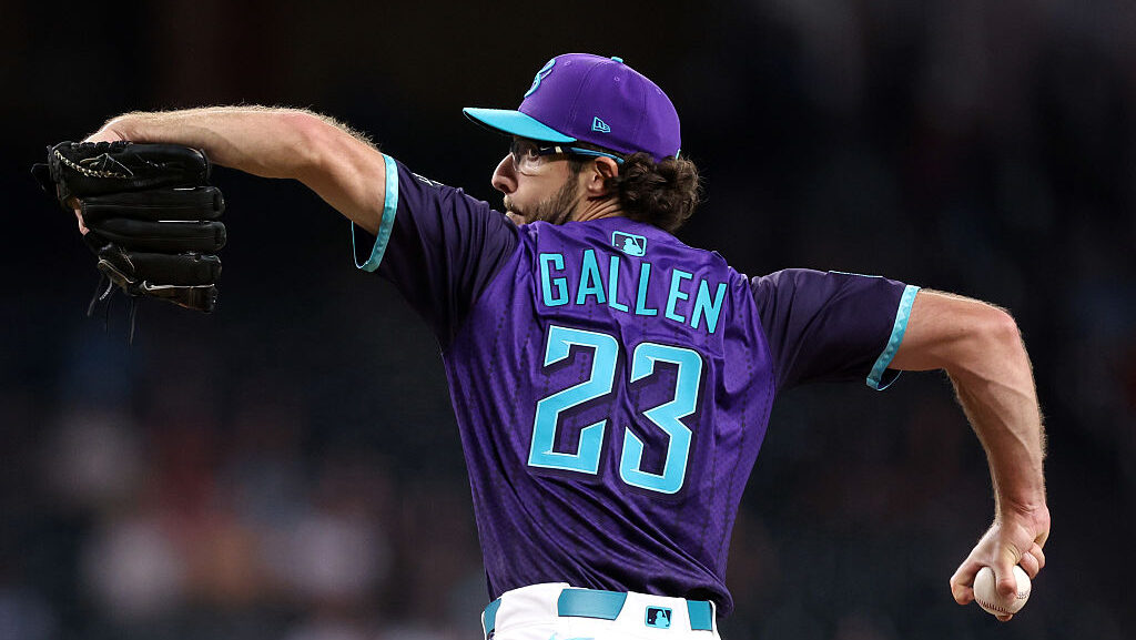 Starter Zac Gallen #23 of the Arizona Diamondbacks...