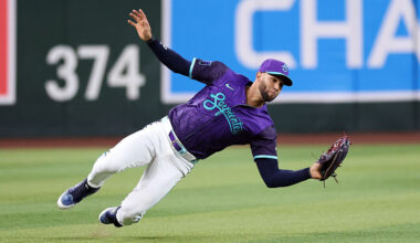 Lourdes Gurriel Jr. #12 of the Arizona Diamondbacks...
