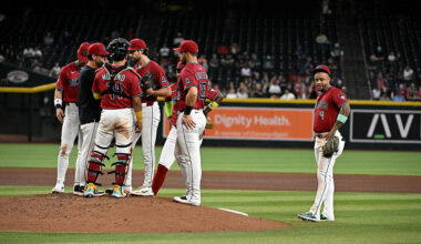 Ketel Marte #4 of the Arizona Diamondbacks...