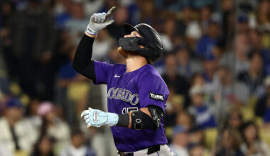 Rockies' Goodman becomes first NL catcher to post 30-homer season in 22 years