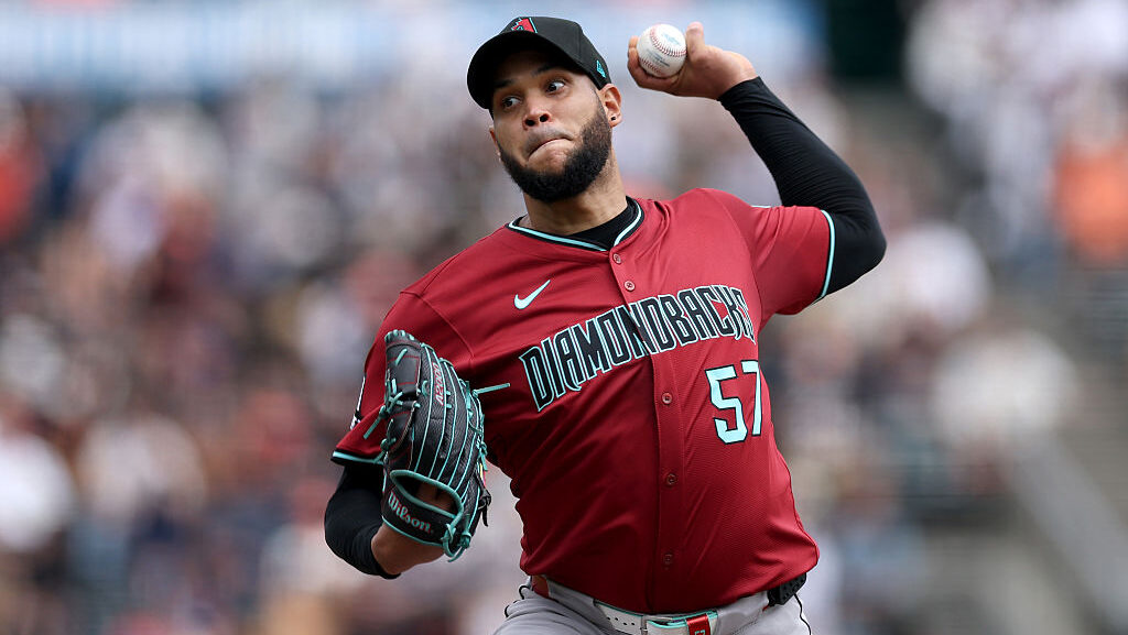 Eduardo Rodriguez #57 of the Arizona Diamondbacks...