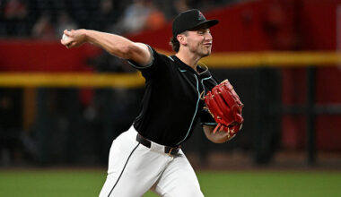 Brandon Pfaadt #32 of the Arizona Diamondbacks...