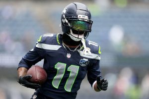 Seattle Seahawks wide receiver Jaxon Smith-Njigba ahead of Thursday Night Football vs. Cardinals, featured in DraftKings Same Game Parlay picks.