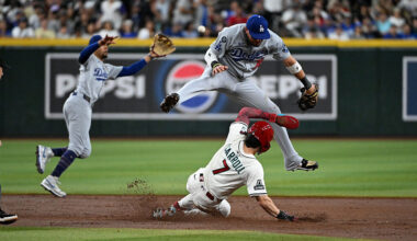 Corbin Carroll #7 of the Arizona Diamondbacks...
