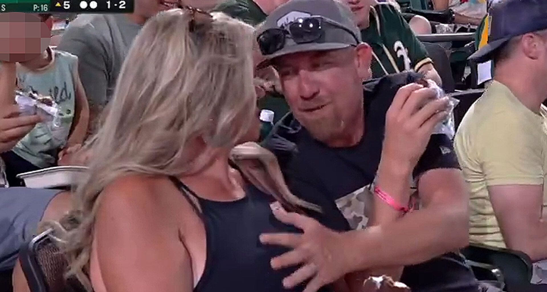 NBC cameras forced to quickly cut away and broadcasters stunned in silence after 'boob grab' at MLB game