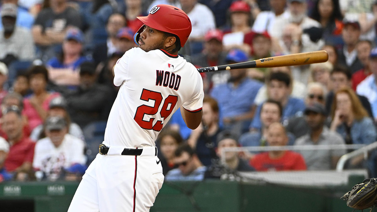 Washington Nationals designated hits a three run home run against the New York Mets during the eighth inning James Wood (29) hit at Nationals Park. 