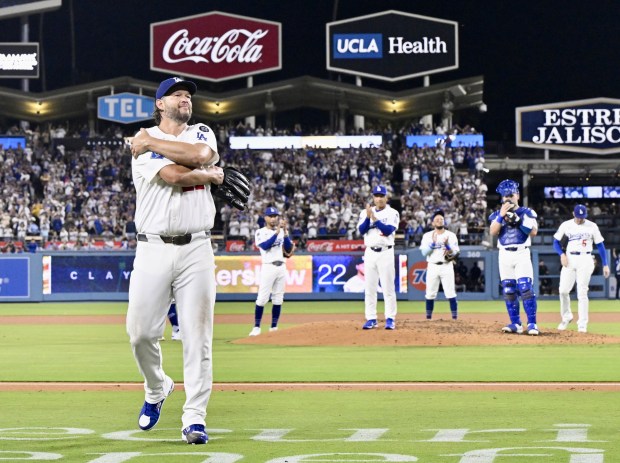 Starting pitcher Clayton Kershaw #22 of the Los Angeles Dodgers...
