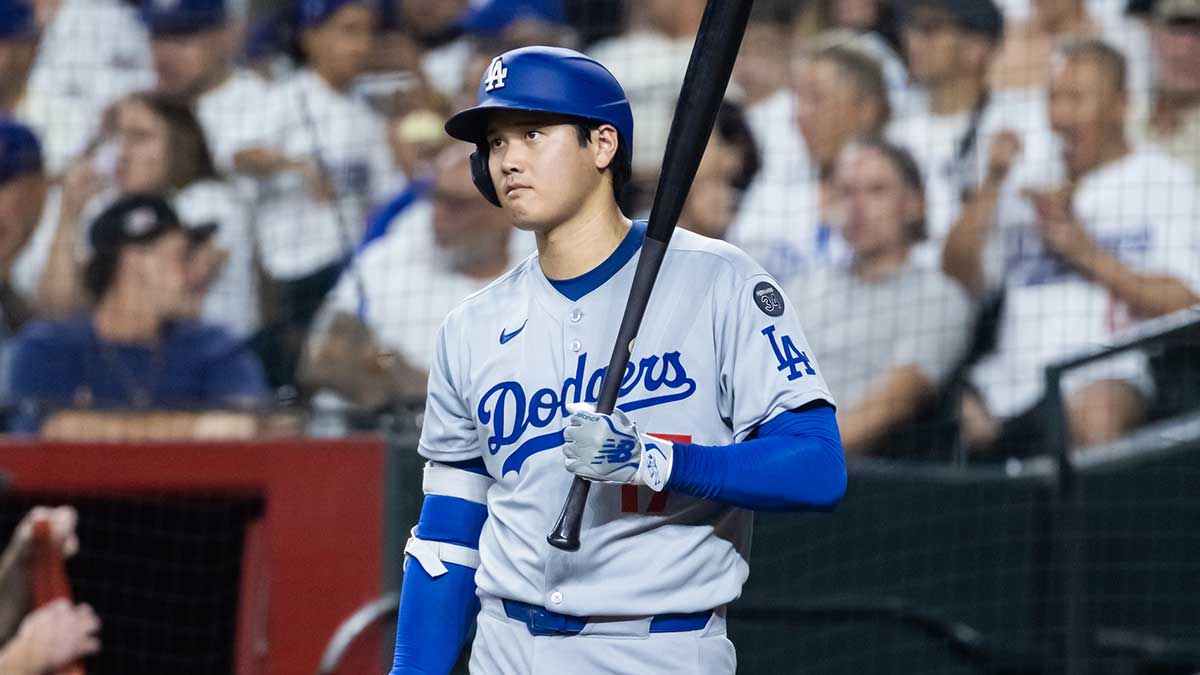 Los Angeles Dodgers pitcher/designated hitter Shohei Ohtani in the fifth inning against the Arizona Diamondbacks at Chase Field.