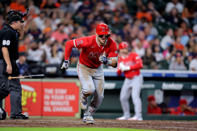 Los Angeles Angels designated hitter Mike Trout