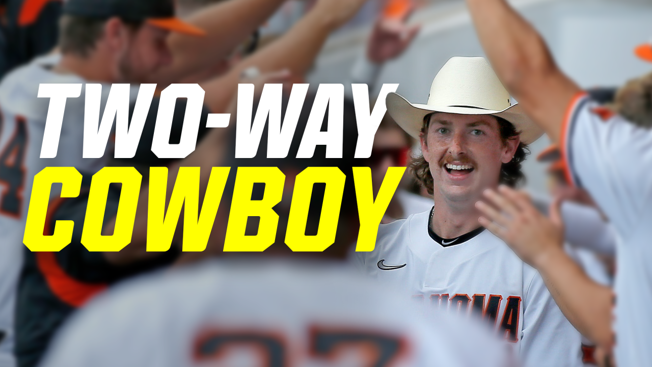 Nolan McLean two-way college baseball highlights for Oklahoma State