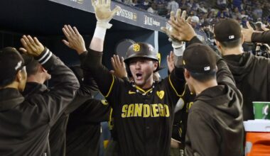 Watch: Padres snag playoff berth with extra-innings walk-off win vs. Brewers