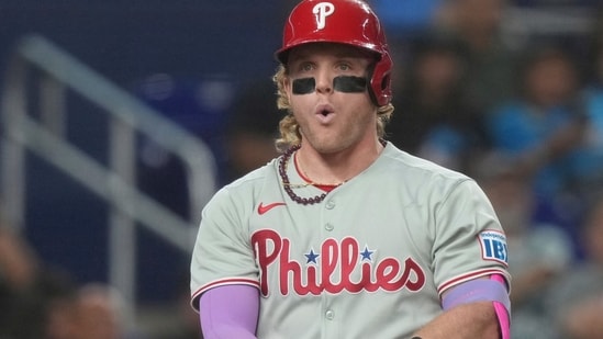 The viral moment happened when Philadelphia Phillies outfielder Harrison Bader hit a home run.(AP)