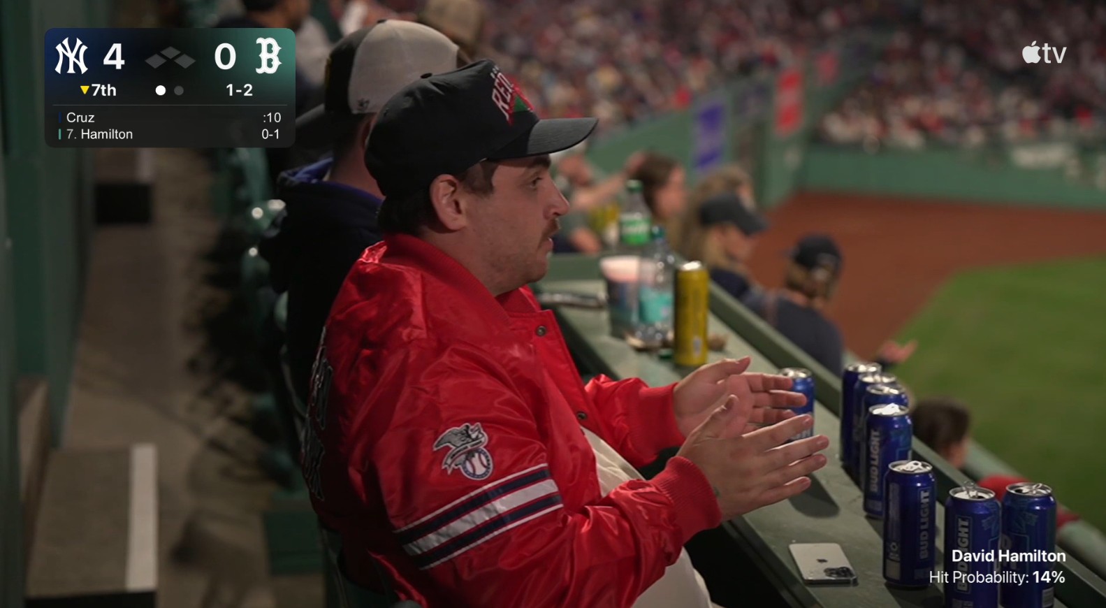 Red Sox fan captured on broadcast bashing player