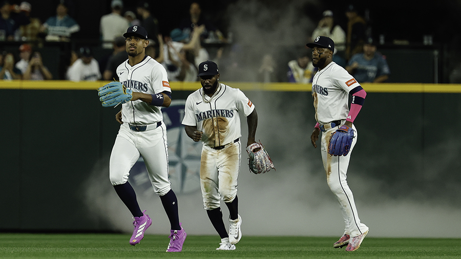 Seattle Mariners Julio Rodriguez Randy Arozarena Victor Robles 2025...