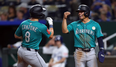 Seattle Mariners Leo Rivas Dominic Canzone...