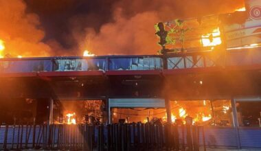 Fire destroyed the Spokane Indians minor-league baseball team's main concession stand building on F...