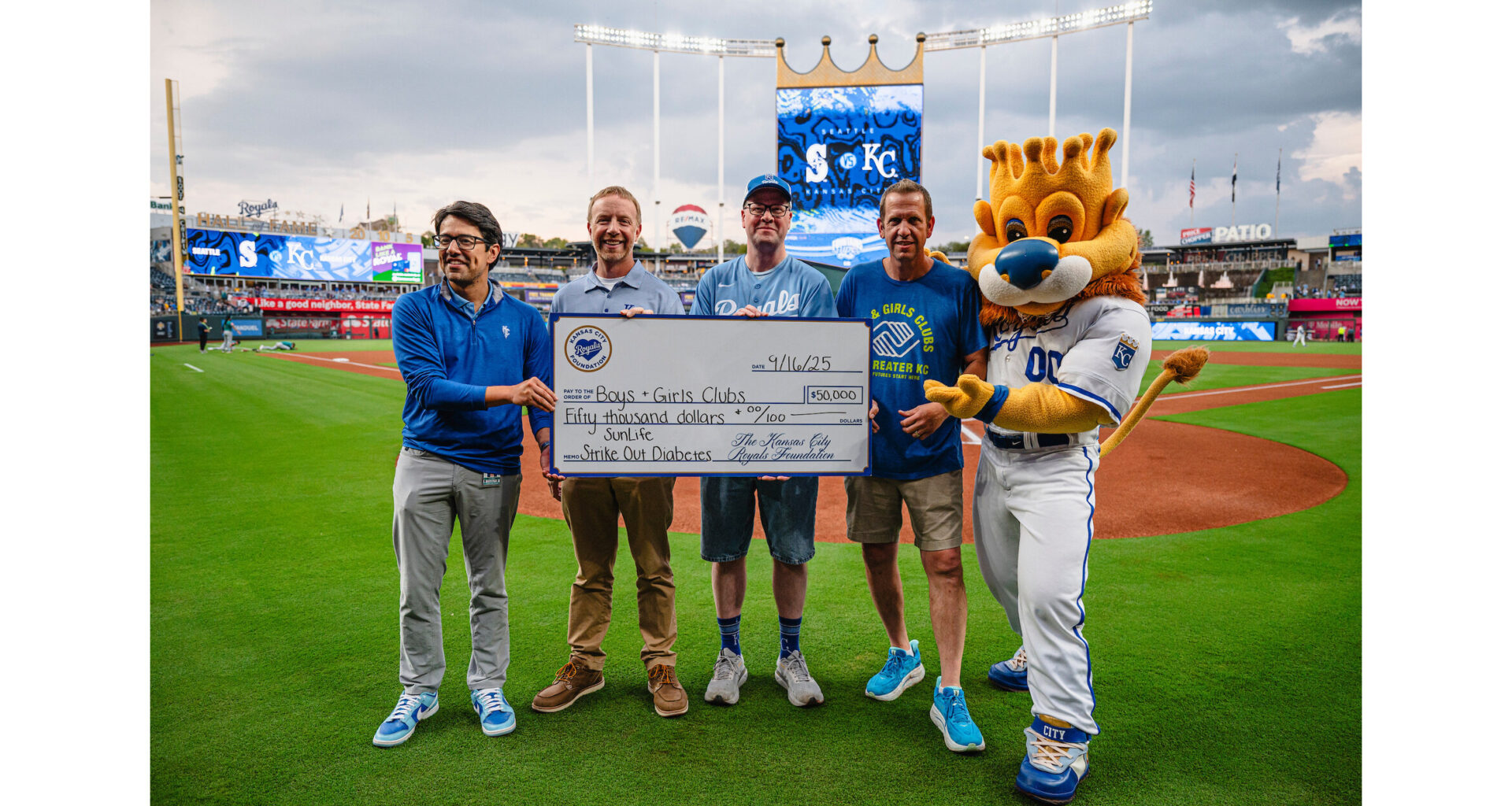 Kansas City Royals and Sun Life raise $50,000 for Boys & Girls Clubs of Greater Kansas City through Strikeout Diabetes campaign