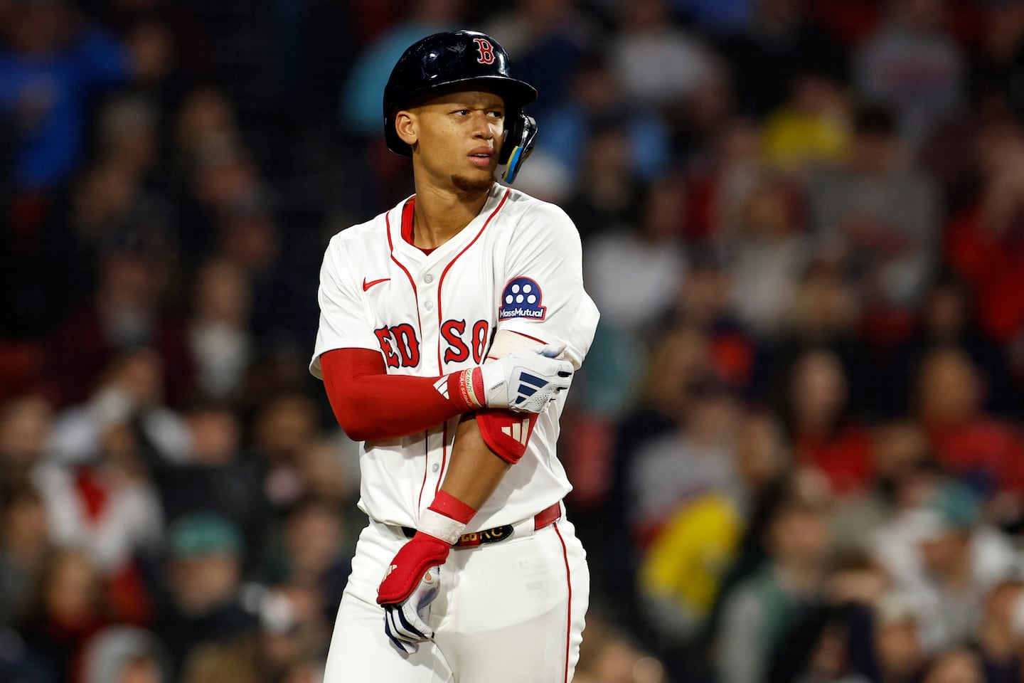 Kristian Campbell was optioned to Triple A Worcester on June 20.