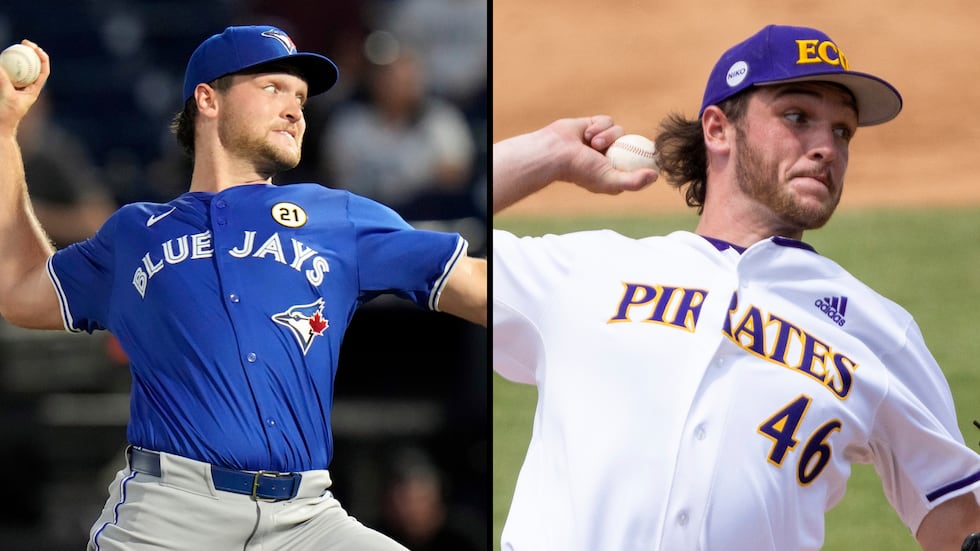 Trey Yesavage was a standout pitcher at ECU before he was drafted by the Toronto Blue Jays.