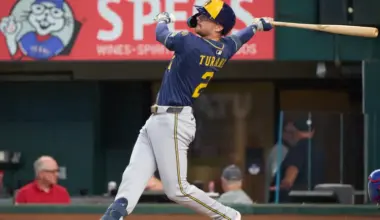 Brewers' Brice Turang is on a home run hitting binge even better than Shohei Ohtani image