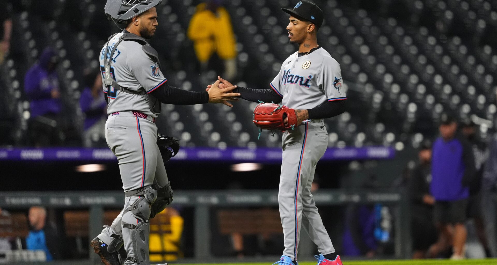 Marlins survive Rockies' late comeback attempt as Eury dominates - Marlins