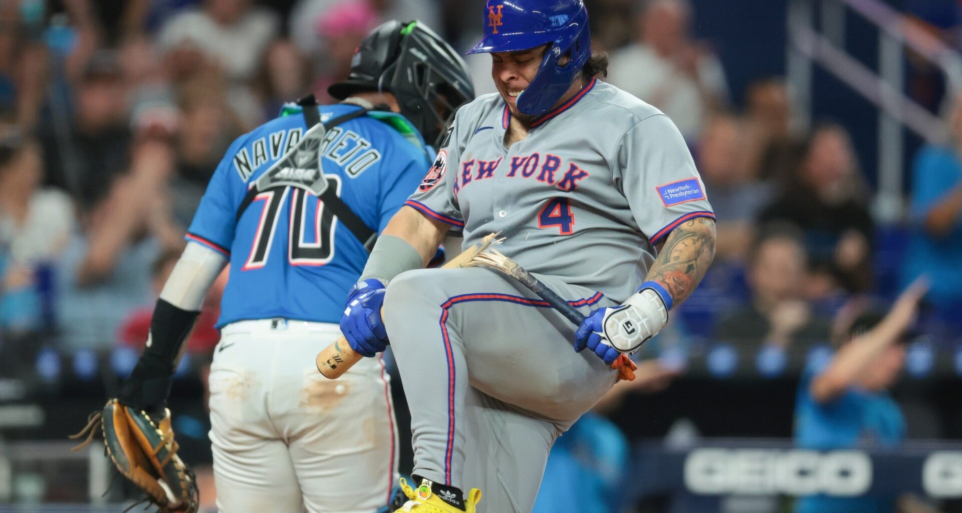 Effectively wild Cabrera, big 4th inning sink Mets and seal going-away win for Miami - Marlins