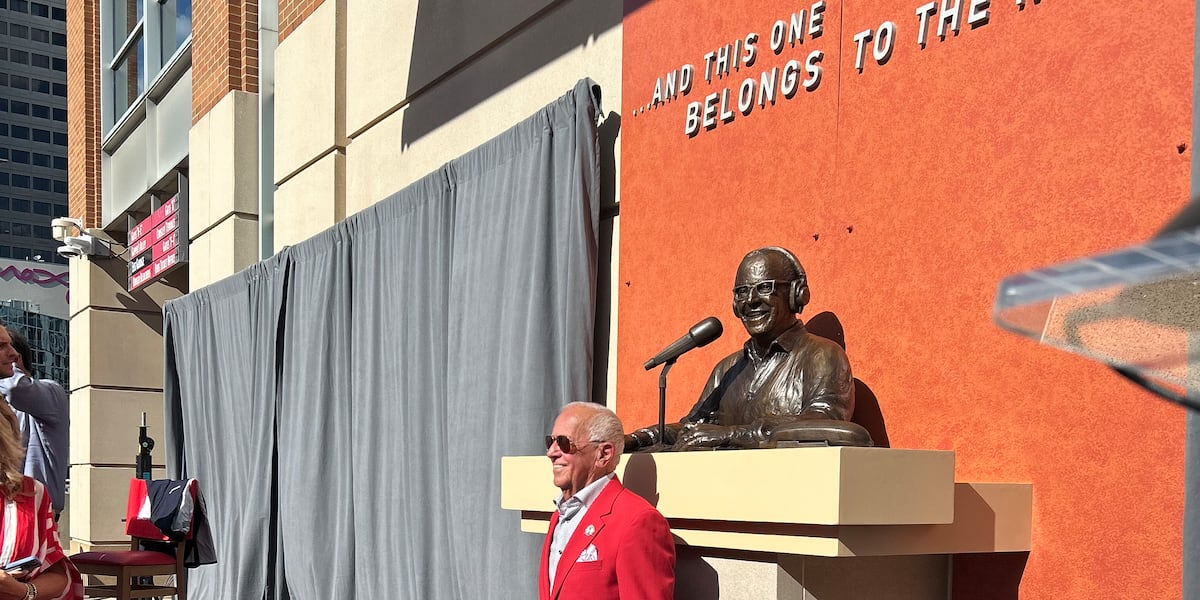Reds honor Marty Brennaman with statue dedicated to Hall of Fame broadcaster