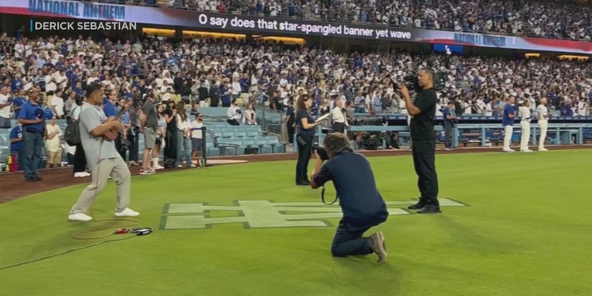 Maui native performs national anthem on ukulele at Dodgers Stadium