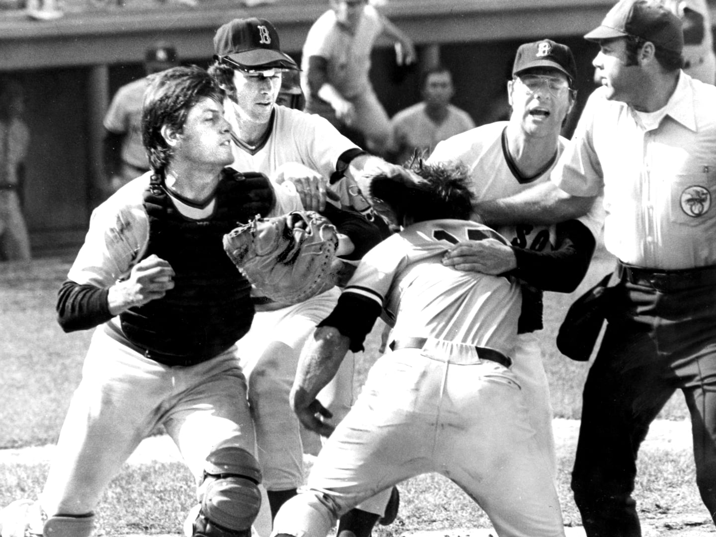 Carlton Fisk and Thurman Munson got into a major brouhaha after a collision at home plate during a 1973 game at Fenway Park.