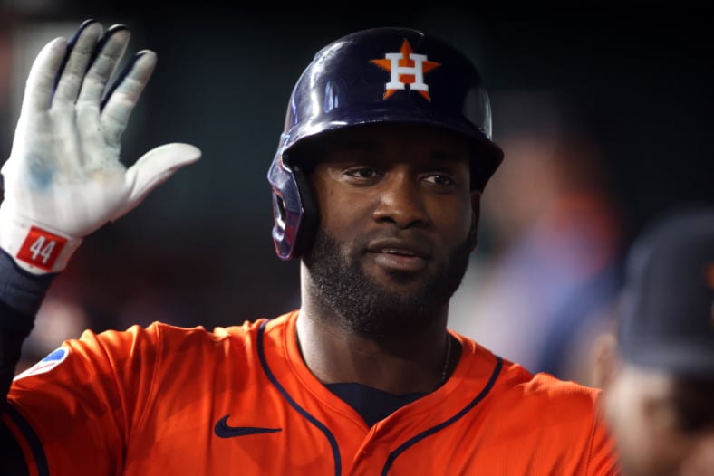 Houston Astros left fielder Yordan Alvarez
