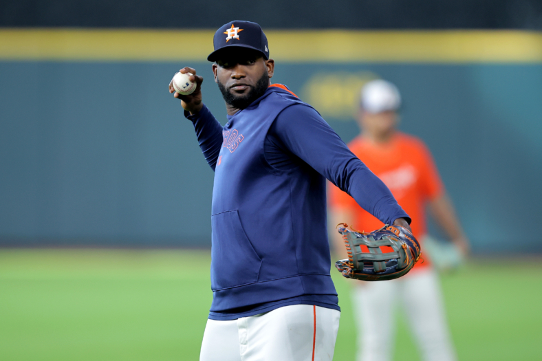 Houston Astros left fielder Yordan Alvarez