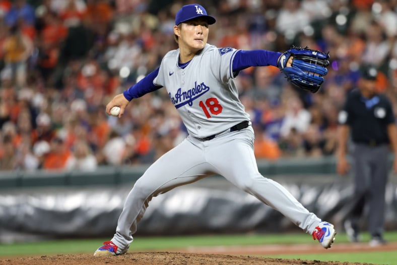 Los Angeles Dodgers pitcher Yoshinobu Yamamoto