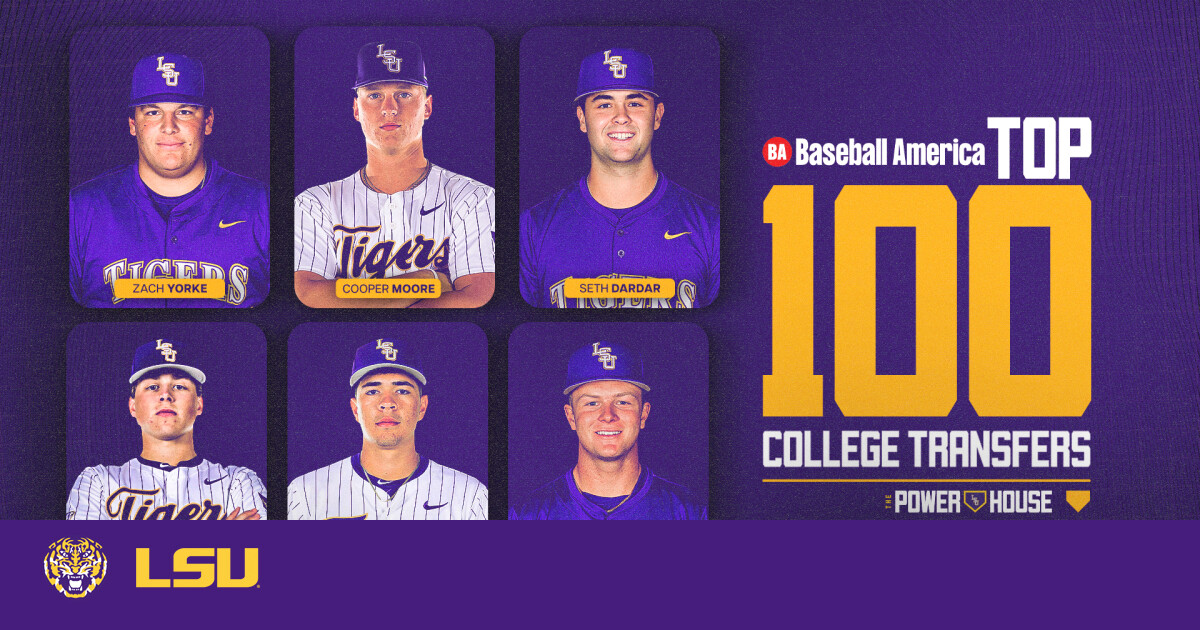 Six Tigers Listed Among Baseball America Top 100 College Transfers for 2026 Season – LSU
