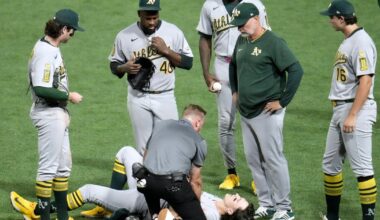 Athletics 2B Zack Gelof needs season-ending surgery on his dislocated left shoulder