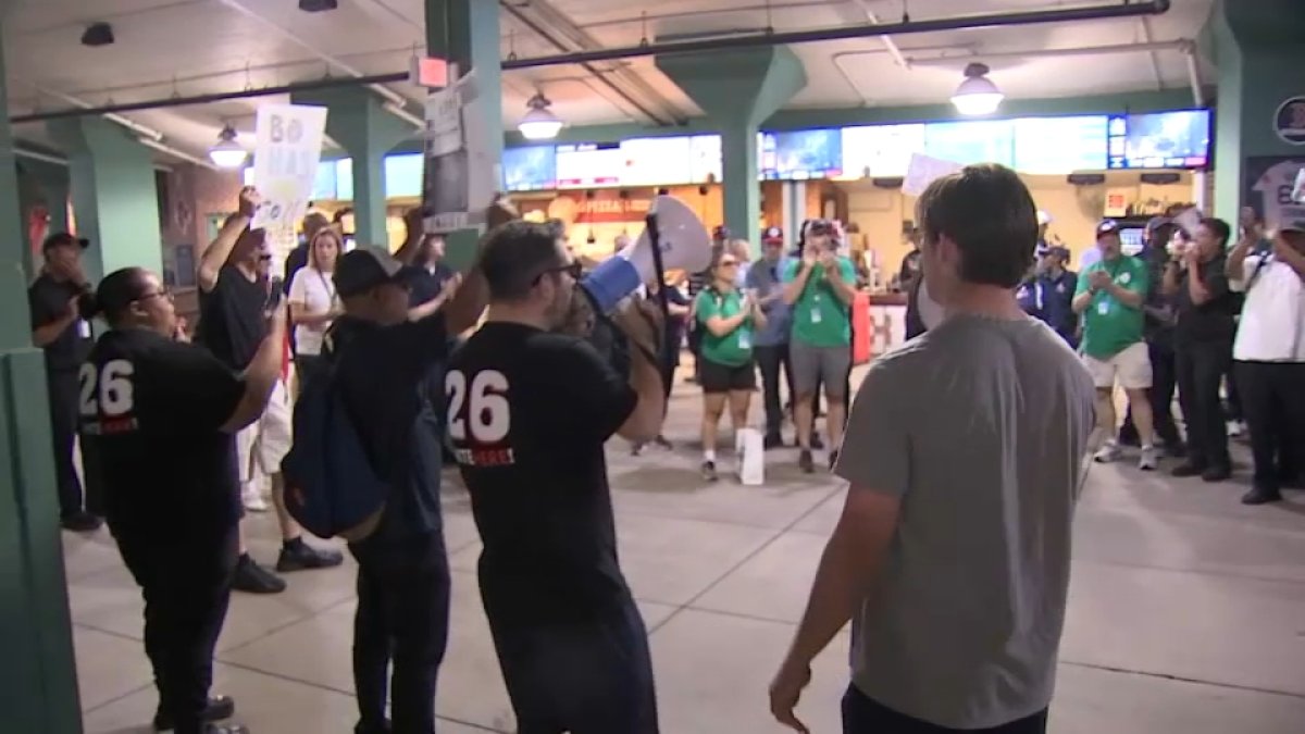 Fenway concession workers rally at park, call out John Henry – NBC Boston