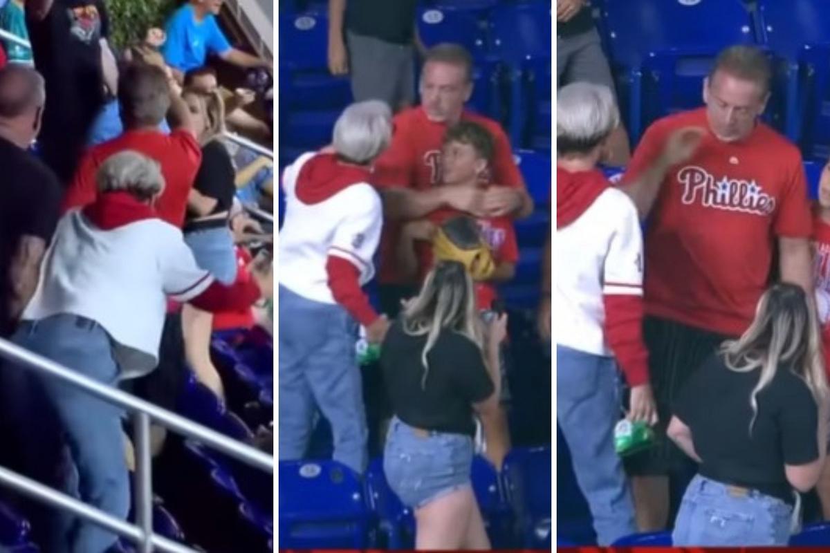 Father's moment at Phillies game turns controversial in Miami