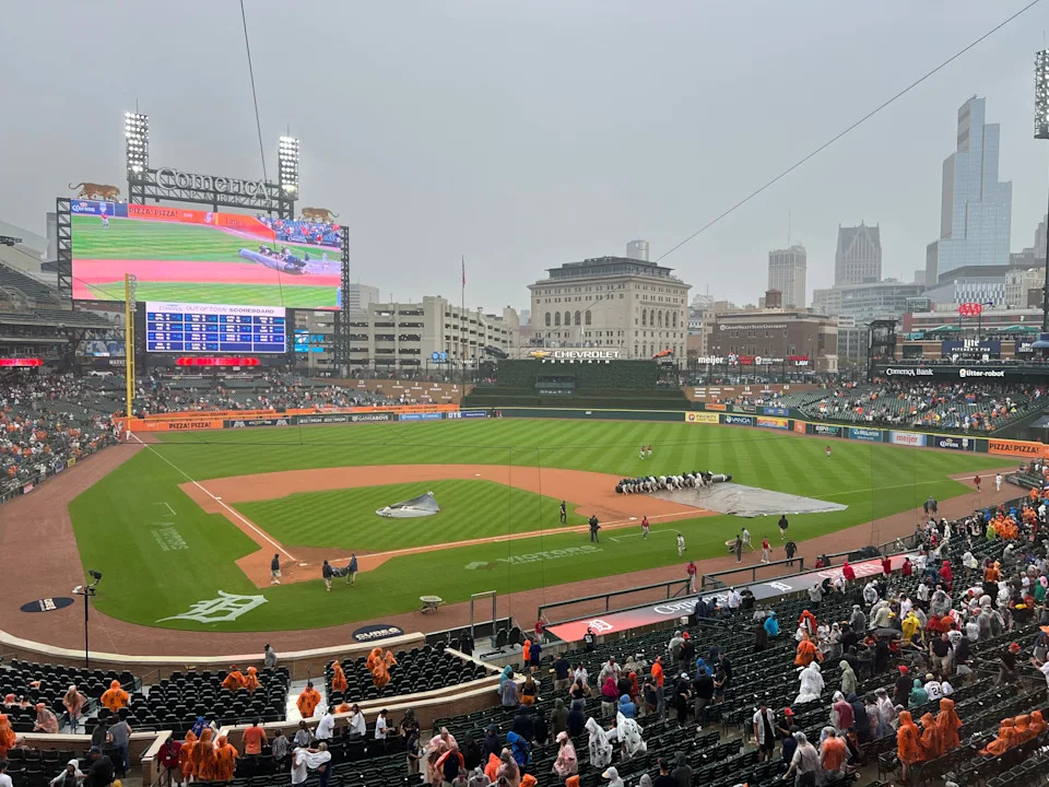 Comerica Park, home of the Detroit Tigers, on Sunday, Sept. 21, 2025, in Detroit.