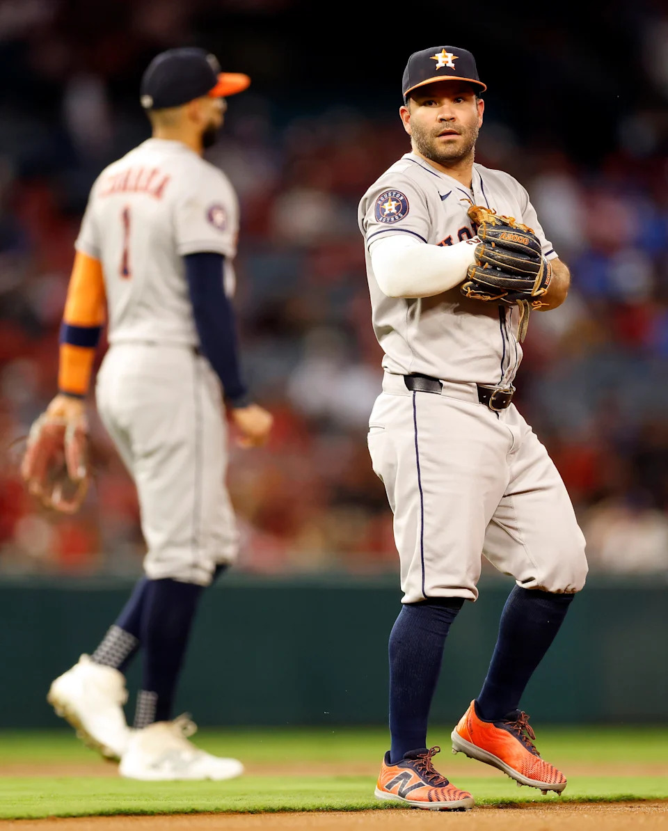 Jose Altuve won World Series titles with the Astros in 2017 and 2022.