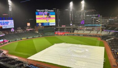 Braves vs. Pirates rain delay updates