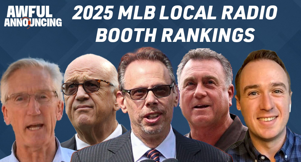 Awful Announcing's 2025 MLB local radio booth rankings
