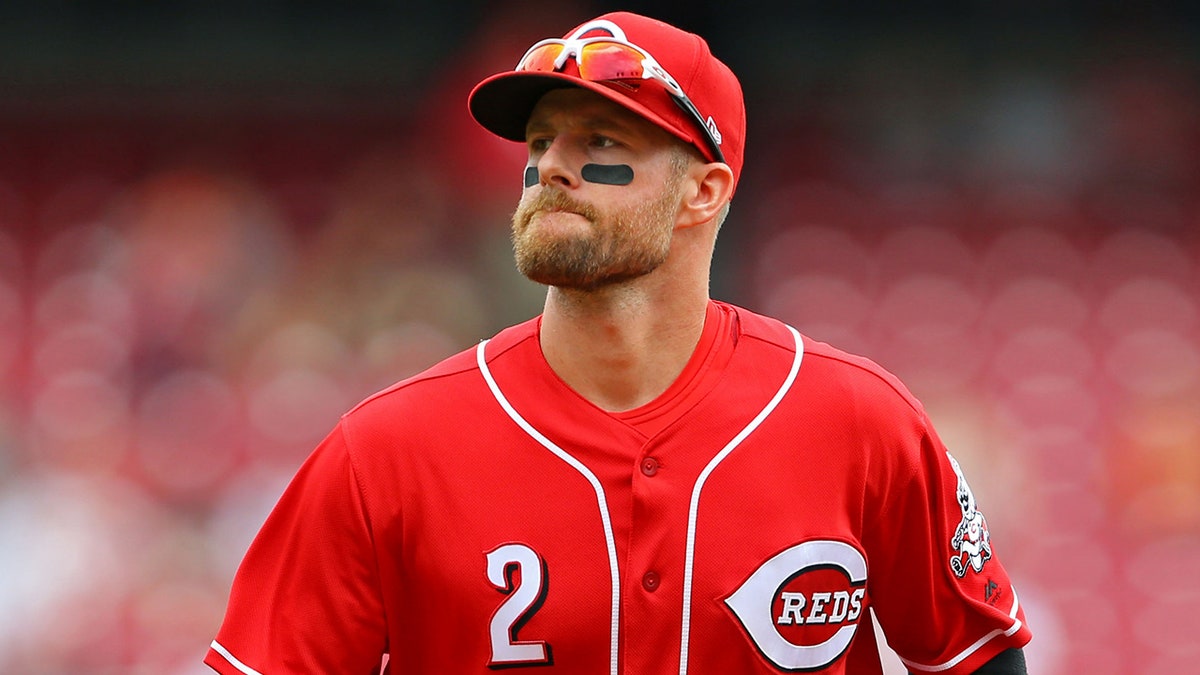 Zack Cozart runs off the field