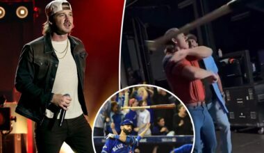 Morgan Wallen chucks baseball bat at Jose Bautista's wife during pre-concert walkout