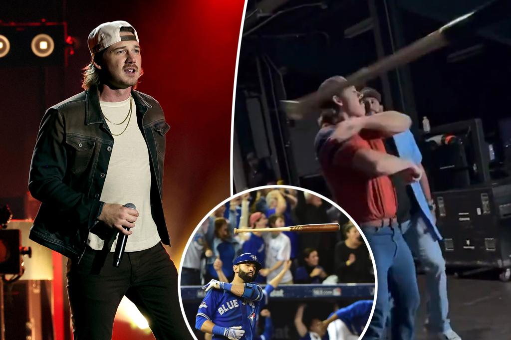 Morgan Wallen chucks baseball bat at Jose Bautista's wife during pre-concert walkout