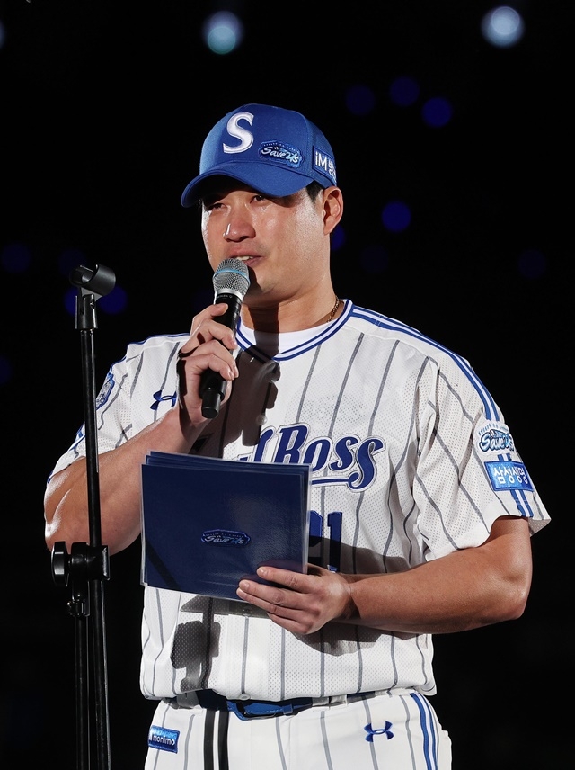 Oh Seung-hwan, who is retiring. Photo = Yonhap News