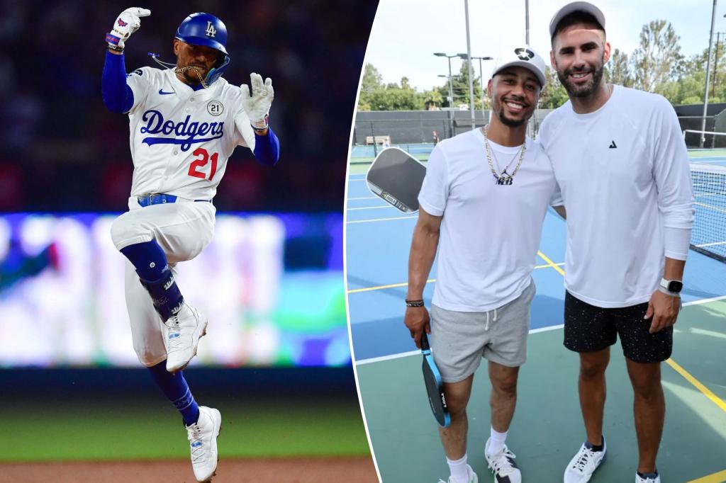 J.D. Martinez visits Mookie Betts as Dodgers star turns around season